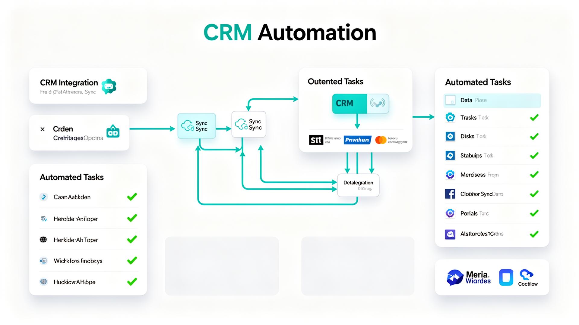 CRM-integration & Automation - Illustration av Telink AI:s crm-integration & automation funktionalitet