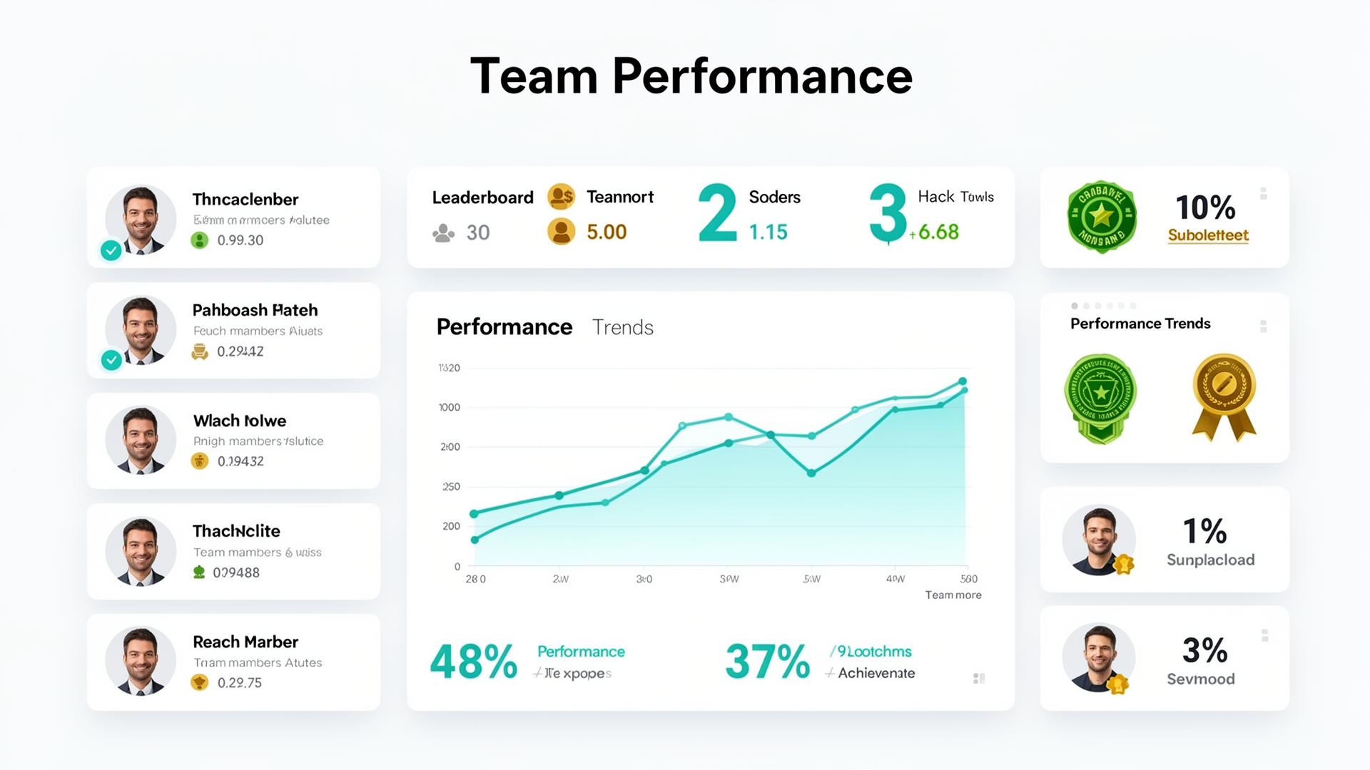 Team Performance Management - Illustration av Telink AI:s team performance management funktionalitet